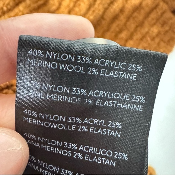 Anthropologie Marino wool blend cottagecore burnt orange oversize Cardigan - Picture 8 of 8